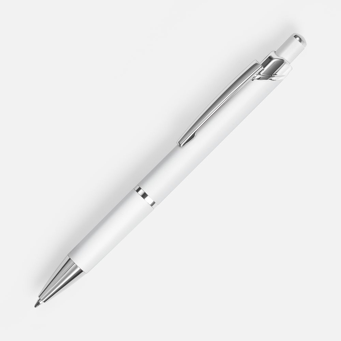 Ручка шариковая Chromos Soft Touch, белая для нанесения логотипа