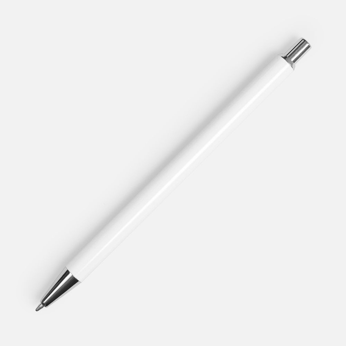 Ручка шариковая Slim Beam, белая для нанесения логотипа