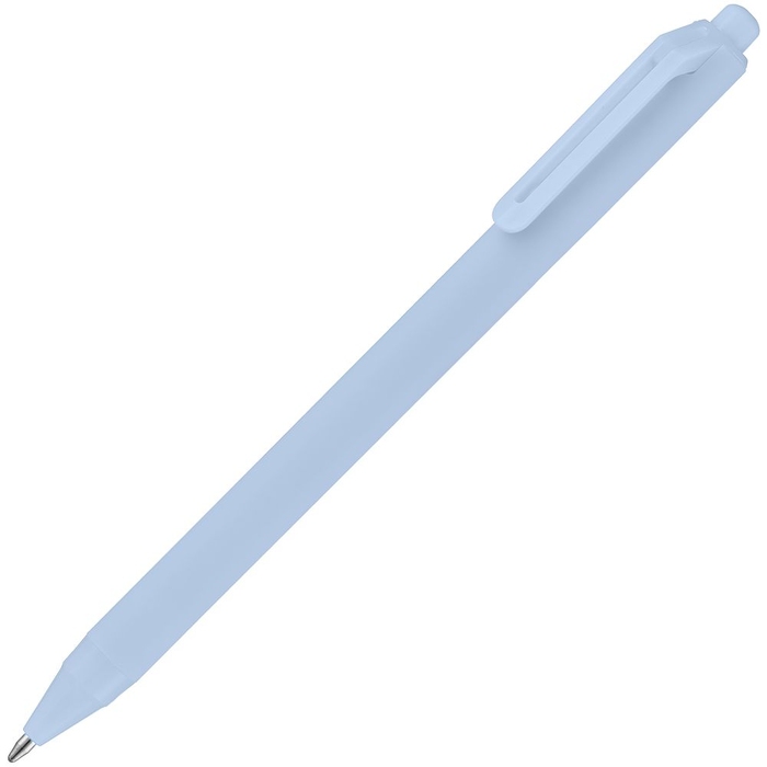 Ручка шариковая Cursive Soft Touch, голубая для нанесения логотипа