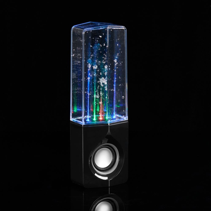 Bluetooth-колонка с поющим фонтаном Fuente, черная для нанесения логотипа