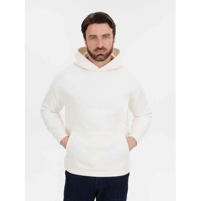 Худи оверсайз унисекс Snuggie, молочно-белое, размер M/L для нанесения логотипа