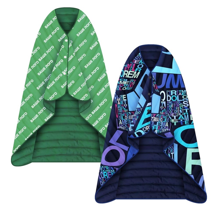 Плед-пончо Blanket Print на заказ для нанесения логотипа