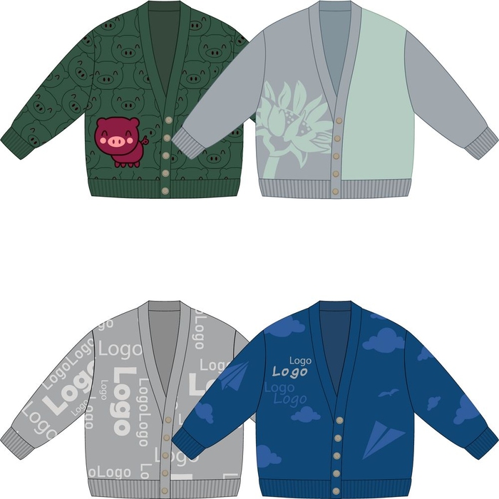 Кардиган Cozy Knit Grand на заказ, акрил, размер S/M для нанесения логотипа