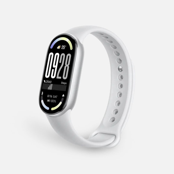 Фитнес-браслет Xiaomi Smart Band 10, серебристый для нанесения логотипа