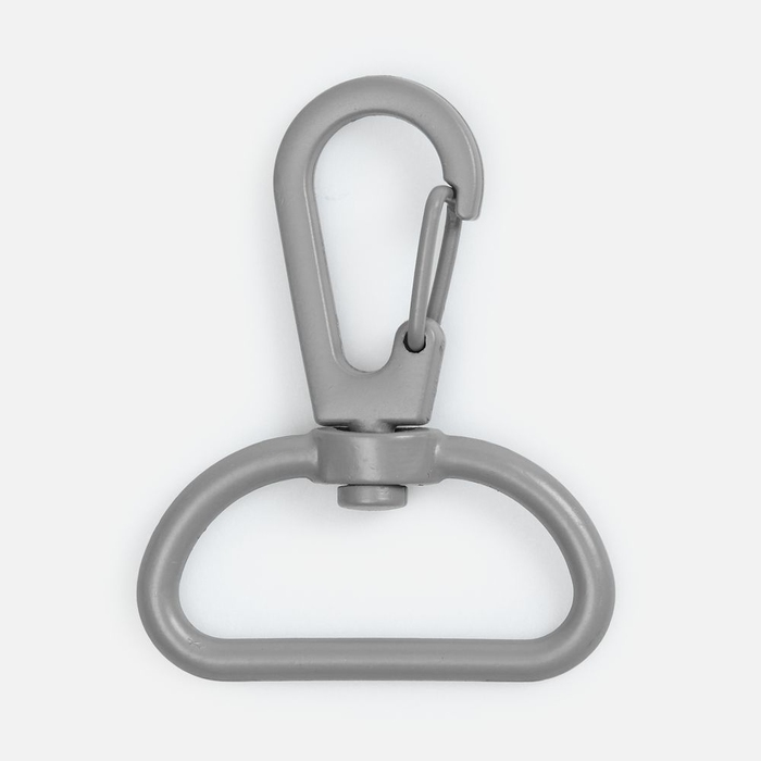 Застежка-карабин Snap Hook, L, серая для нанесения логотипа