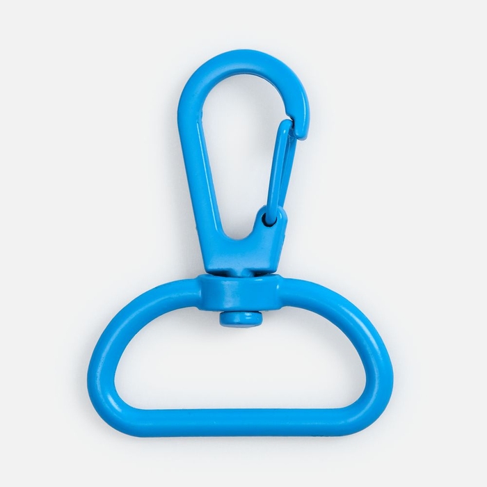 Застежка-карабин Snap Hook, L, голубая для нанесения логотипа
