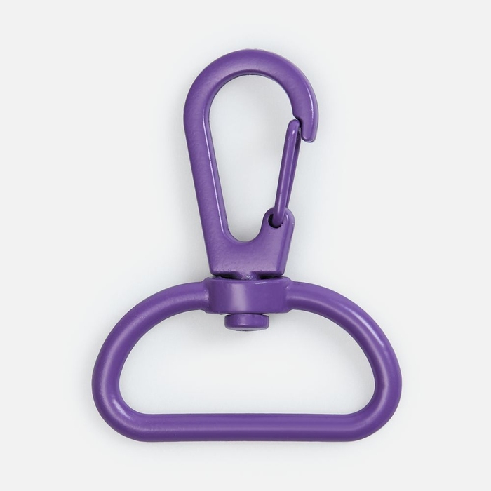 Застежка-карабин Snap Hook, L, фиолетовая для нанесения логотипа
