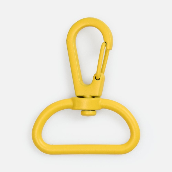 Застежка-карабин Snap Hook, L, желтая для нанесения логотипа