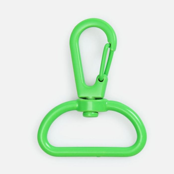 Застежка-карабин Snap Hook, L, зеленый неон для нанесения логотипа
