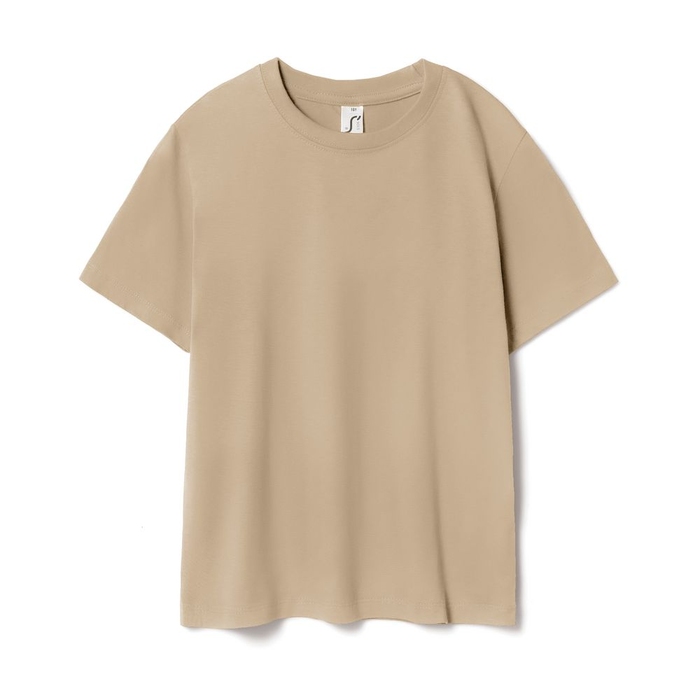 Футболка детская Regent Kids 150 бежевая (песок), на рост 96-104 см (4 года) для нанесения логотипа