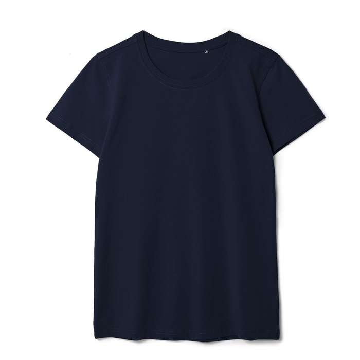 Футболка женская T-bolka Stretch Lady, темно-синяя (navy), размер S для нанесения логотипа