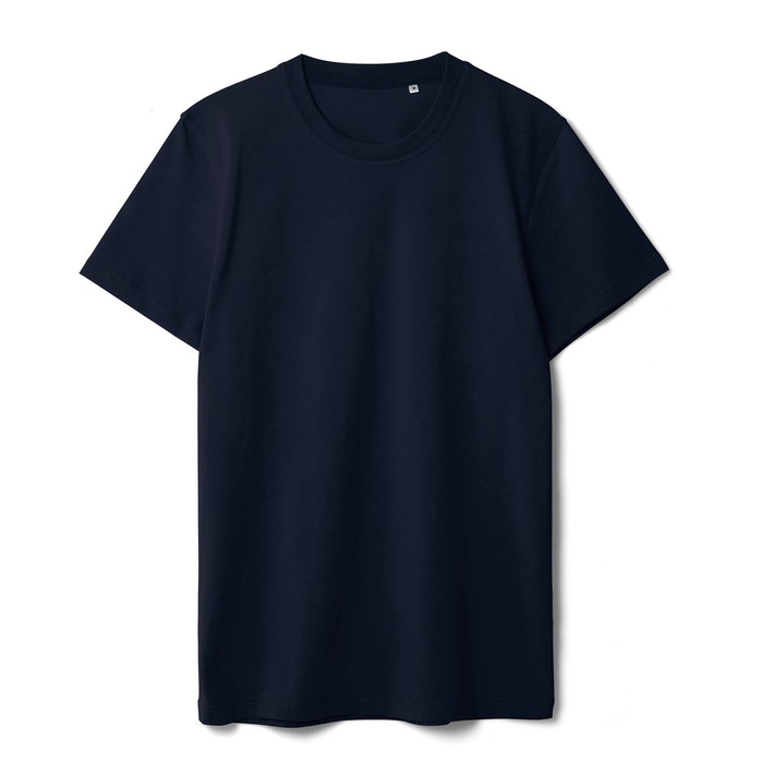 Футболка мужская T-bolka Stretch, темно-синяя (navy), размер S для нанесения логотипа
