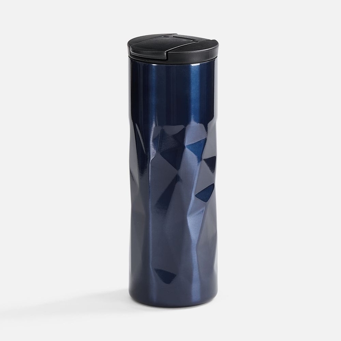 Термостакан Gems Black Sapphire, черный сапфир (синий) для нанесения логотипа