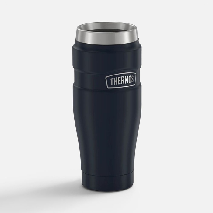 Термокружка King 470, темно-синяя для нанесения логотипа