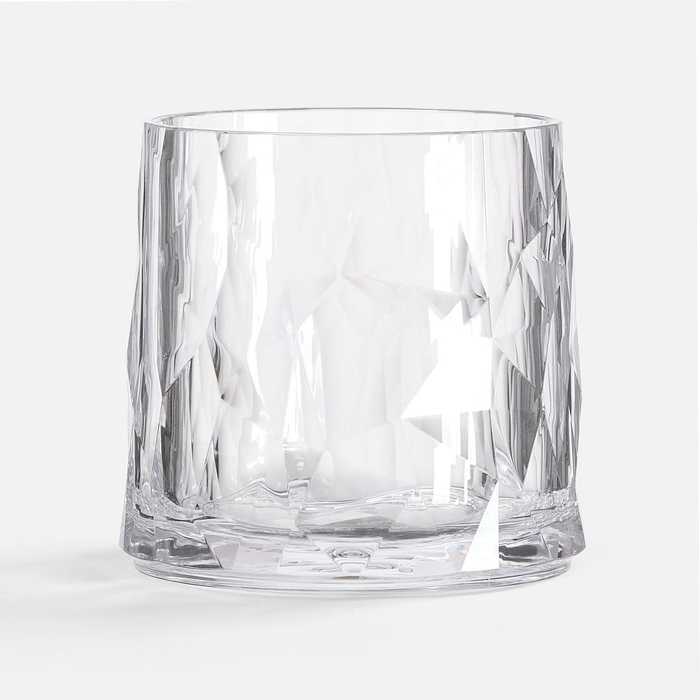 Стакан небьющийся Sate Crystal, вращающийся, прозрачный для нанесения логотипа