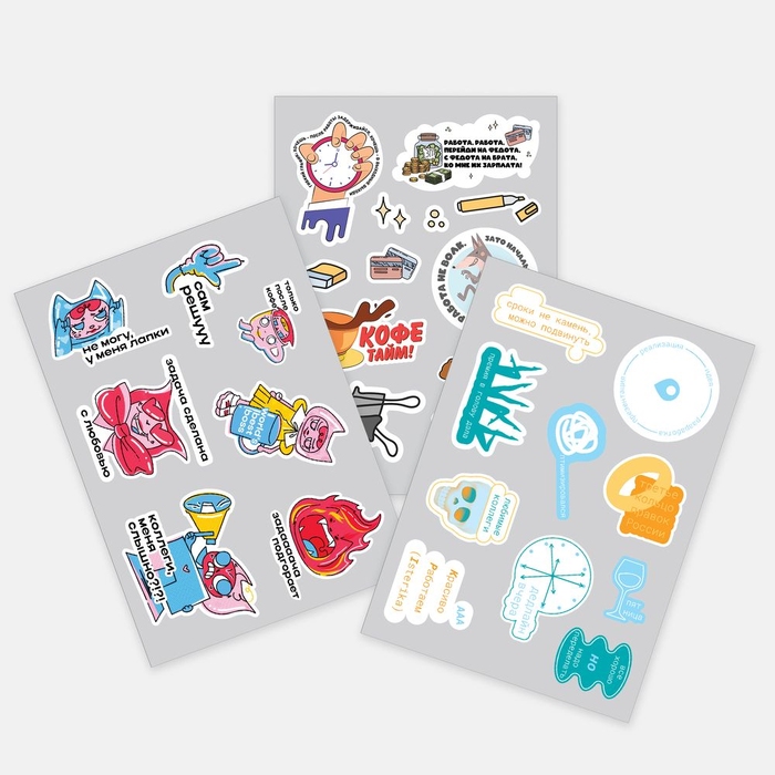 Наклейки бумажные Sticker Pack на заказ, M для нанесения логотипа