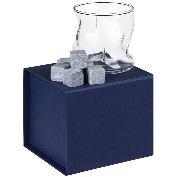 Набор для виски Amorf, синий для нанесения логотипа