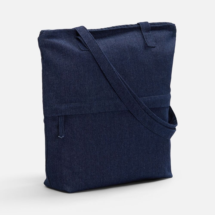 Сумка для покупок Denimate, темно-синяя для нанесения логотипа