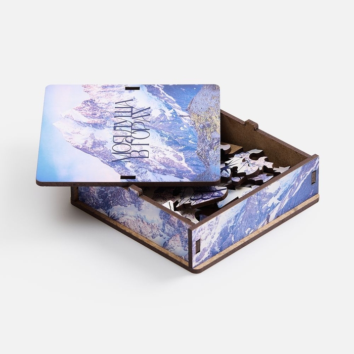 Деревянный пазл в шкатулке PuzzleBox на заказ для нанесения логотипа