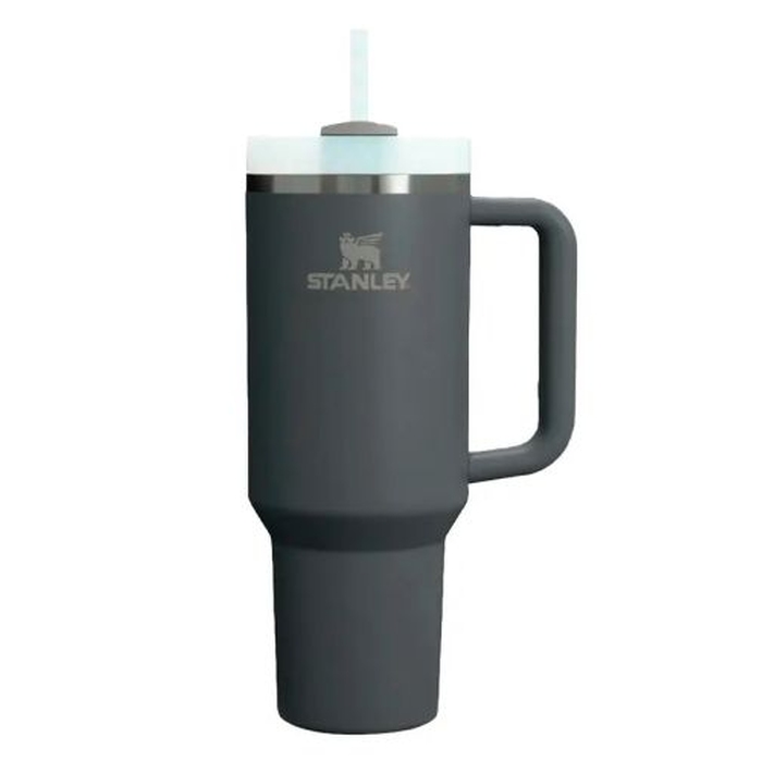 Термокружка Quencher H2.0 1180 с трубочкой, серая для нанесения логотипа