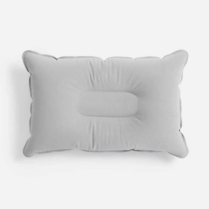 Надувная подушка Pillowish, серая для нанесения логотипа