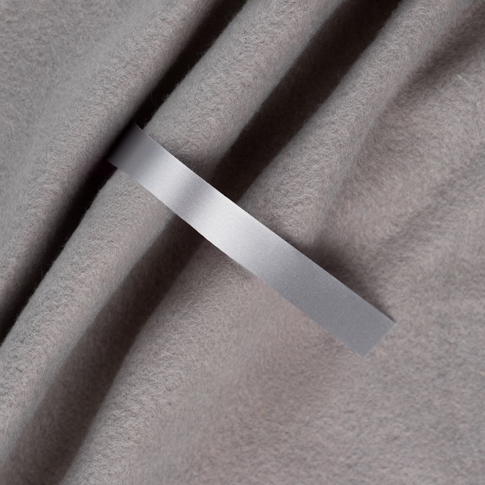 Лента сатиновая Satin 10 S, серая, 40 см для нанесения логотипа