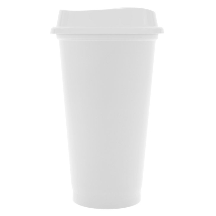 Стакан с крышкой Color Cap White, белый для нанесения логотипа