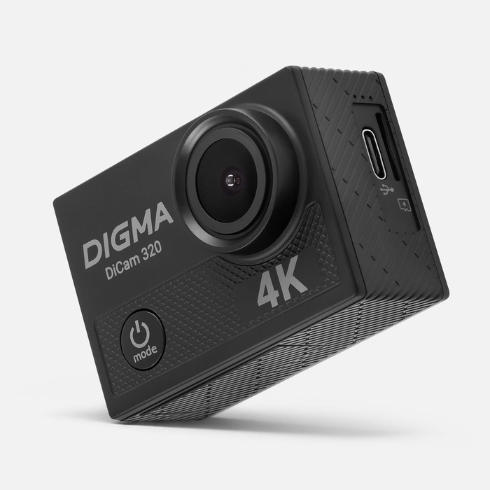 Экшн-камера Digma DiCam 320, черная для нанесения логотипа