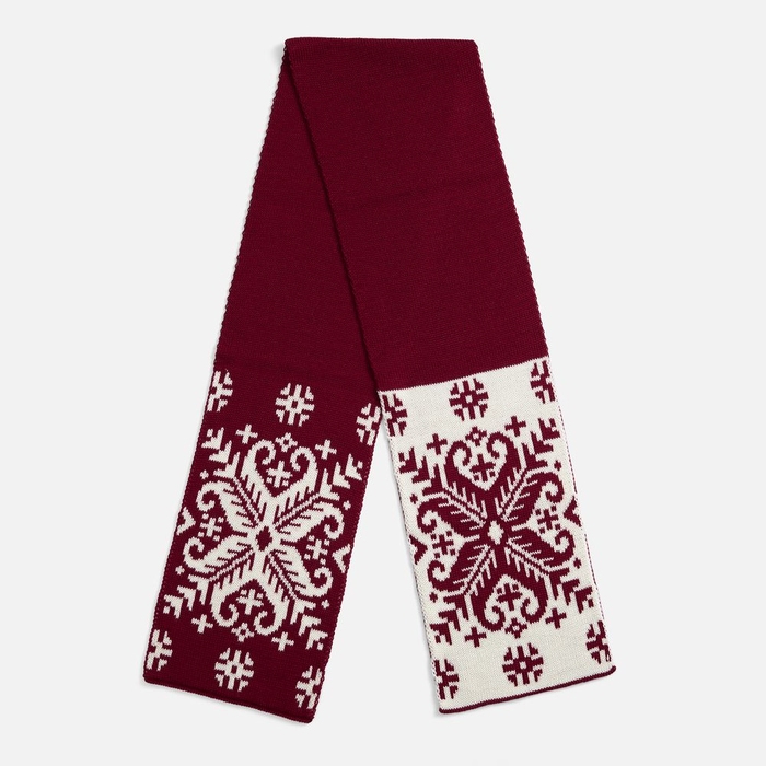 Шарф Wintertude M, красный с белым для нанесения логотипа