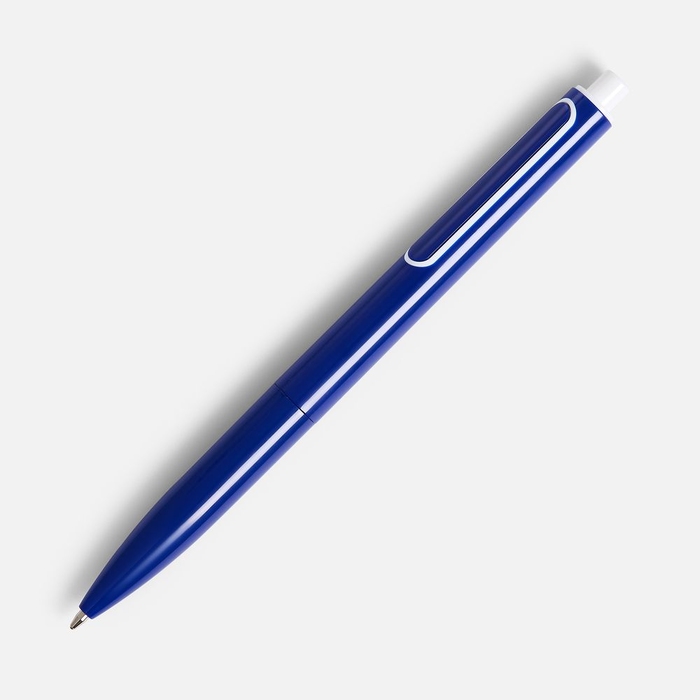 Ручка шариковая Outliner, синяя с белым для нанесения логотипа