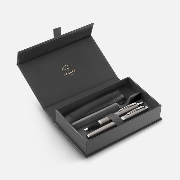 Набор Parker IM Essential Stainless Steel CT, серебристый для нанесения логотипа