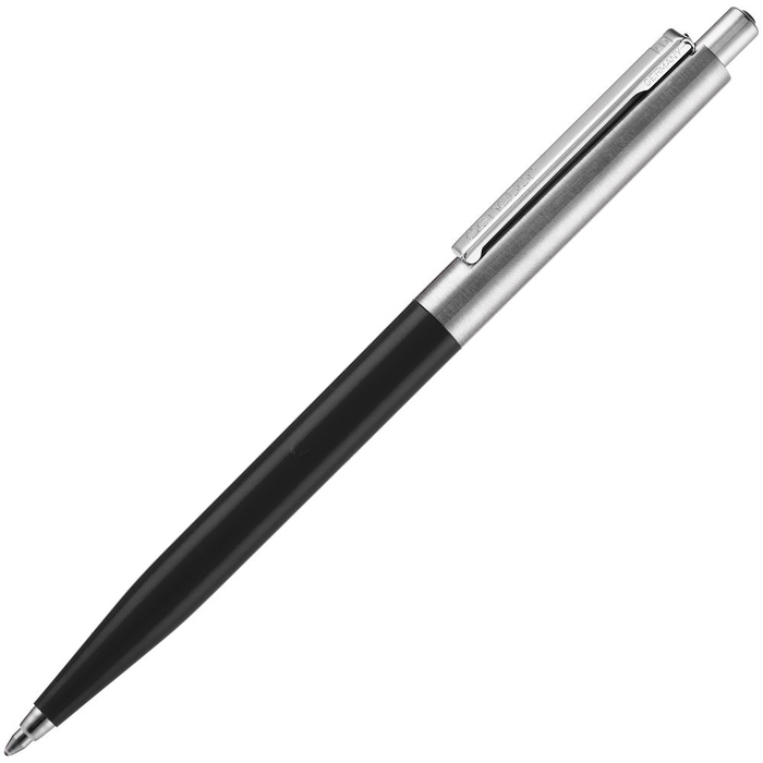 Ручка шариковая Senator Point Metal, ver.2, черная для нанесения логотипа