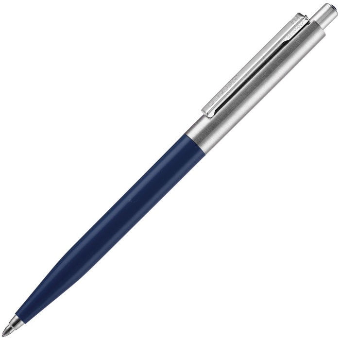 Ручка шариковая Senator Point Metal, ver.2, темно-синяя для нанесения логотипа