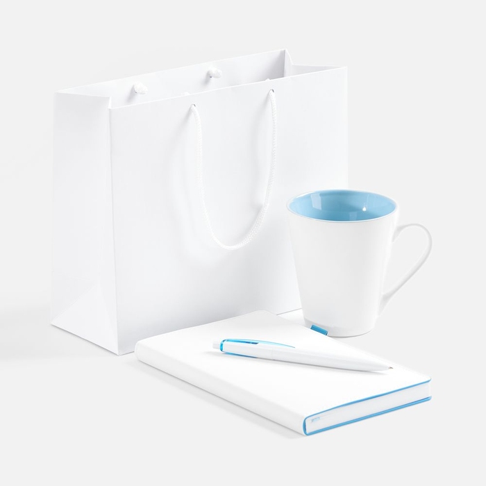 Набор White Shall Simple, голубой для нанесения логотипа