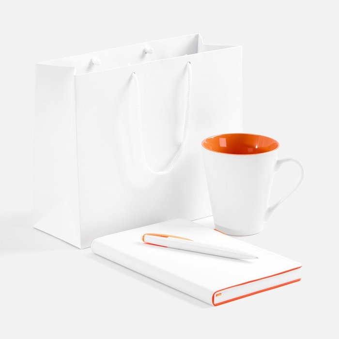 Набор White Shall Simple, оранжевый для нанесения логотипа