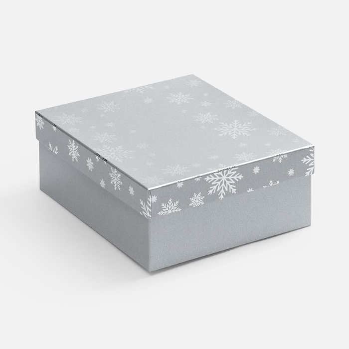Коробка Wintry, серебристая для нанесения логотипа