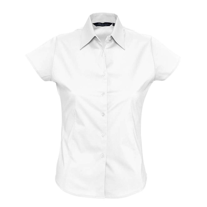 Рубашка женская с коротким рукавом Excess белая, размер XS для нанесения логотипа
