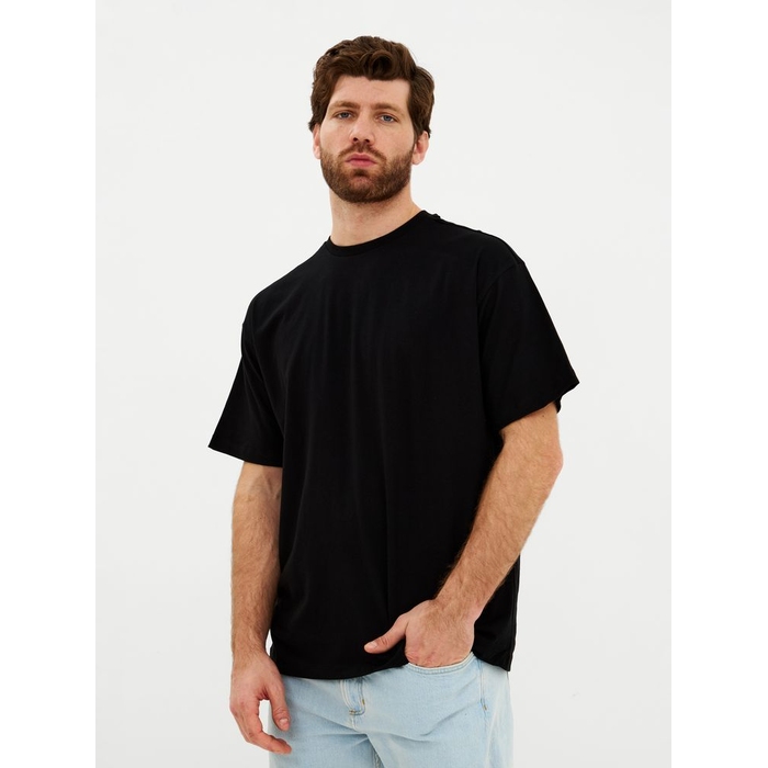 Футболка Oversize Premium, черная, размер S для нанесения логотипа