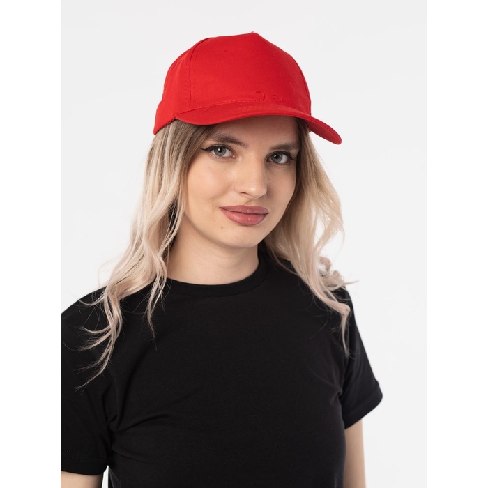 Бейсболка Basic, красная для нанесения логотипа