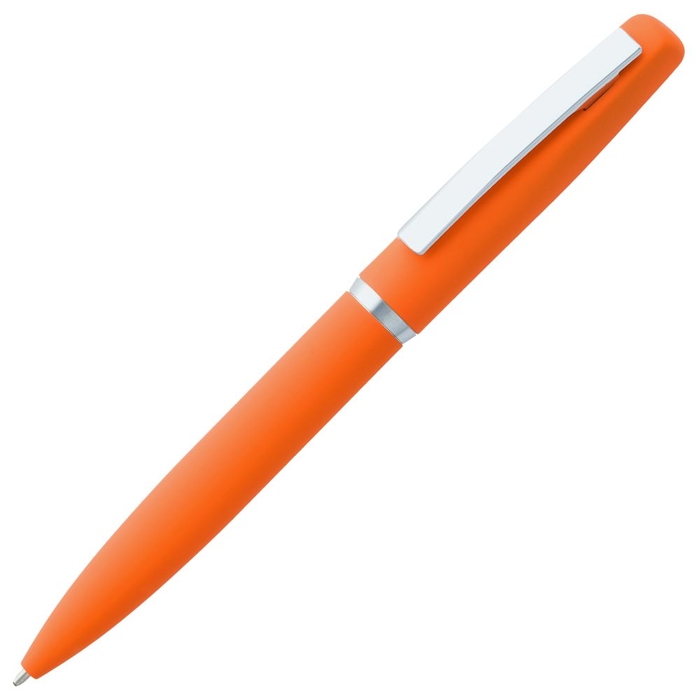 Ручка шариковая Bolt Soft Touch, оранжевая для нанесения логотипа
