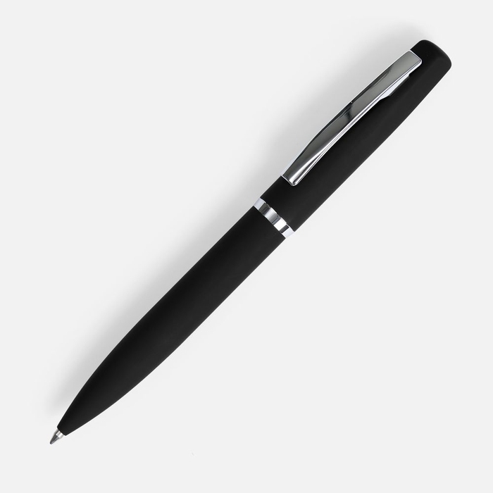 Ручка шариковая Bolt Soft Touch, черная для нанесения логотипа