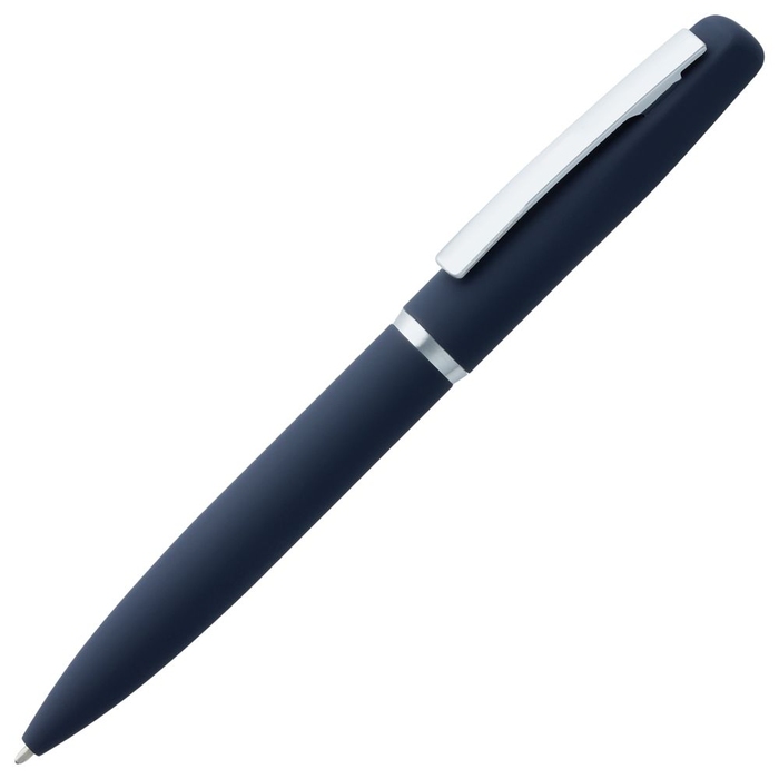 Ручка шариковая Bolt Soft Touch, синяя для нанесения логотипа