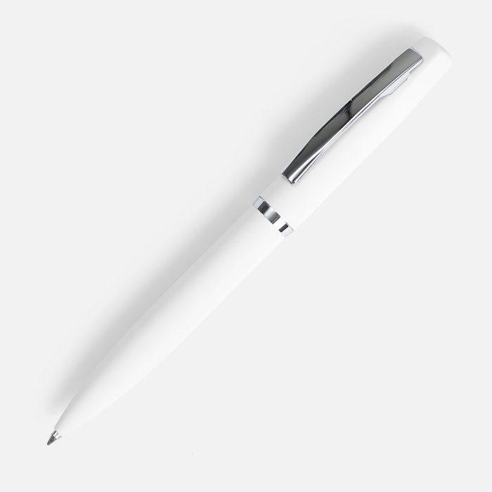 Ручка шариковая Bolt Soft Touch, белая для нанесения логотипа