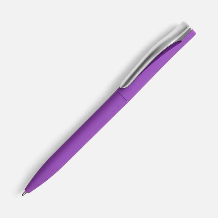 Ручка шариковая Pin Soft Touch, фиолетовая для нанесения логотипа