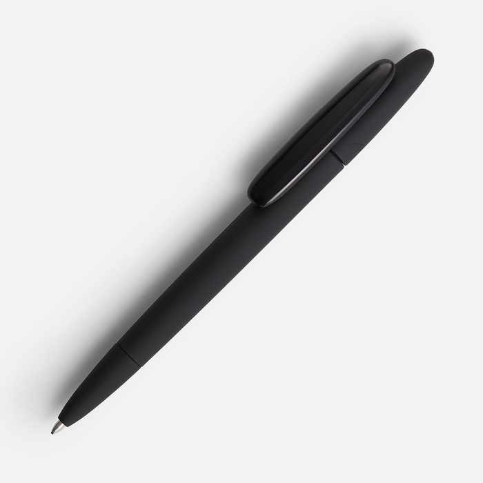 Ручка шариковая Prodir DS5 TRR-P Soft Touch, черная для нанесения логотипа