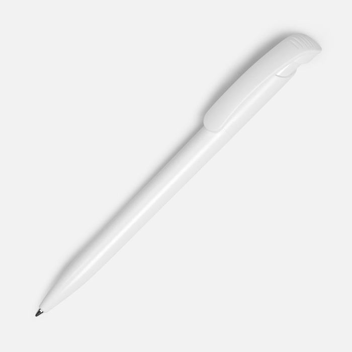 Ручка шариковая Clear Solid, белая для нанесения логотипа