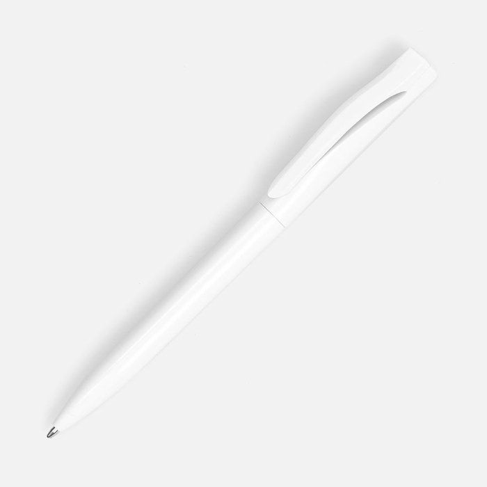 Ручка шариковая Pin, белая для нанесения логотипа