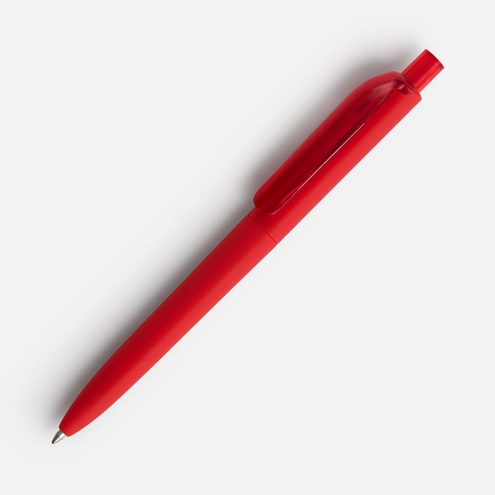 Ручка шариковая Prodir DS8 PRR-T Soft Touch, красная для нанесения логотипа