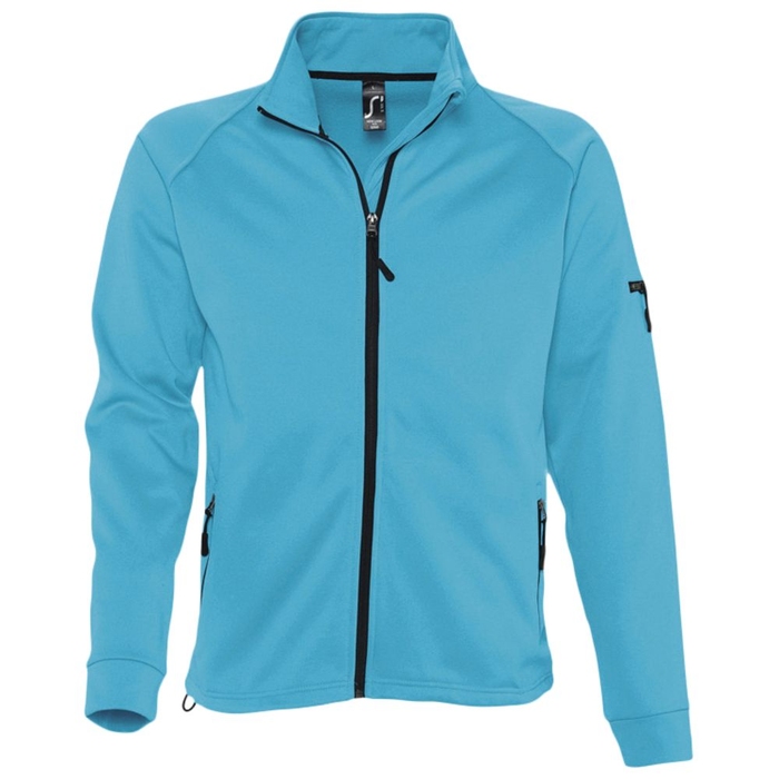 Куртка флисовая мужская New look men 250 бирюзовая, размер S для нанесения логотипа