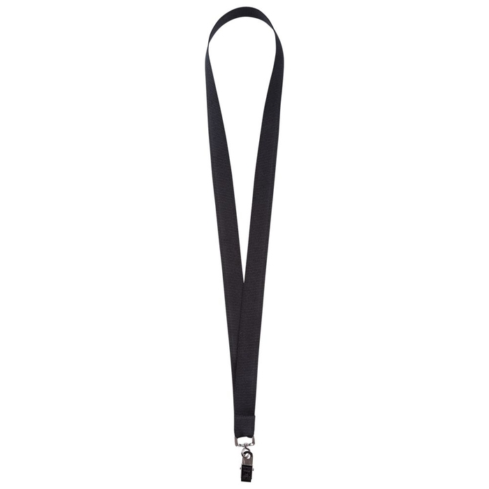Лента для бейджа Neckband, черная для нанесения логотипа